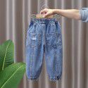 Boys' Spring Dress Jeans New Children's Spring and Autumn Season Blast Street Trousers Fashionable Baby Pants 