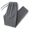 Cotton casual spot sanitary pants, large size, men's tie mouth, flat mouth, versatile pants, men 