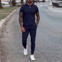 Men's fall new long-sleeved slimming trend casual fashion sports suit 