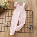 Baby Spring and Autumn Strap Pants Boys and Girls' Home Open Pants Children's Kindergarten Lunch Pants High Waist Calf Pants 