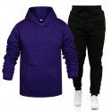 Autumn and winter men's sweater suit casual sports suit plush sweater suit men's hoodie 