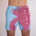 New Water Colored Swimming Pants Beach Pants Men's Personalized European and American Large Warm Colored Shorts 