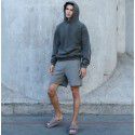 Cotton yeezy Sports Grey Shorts Men's High Street 