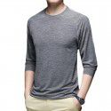 Autumn new quick-drying ice silk long-sleeved t-shirt men's casual sports fitness shirt men's outdoor trend versatile top 