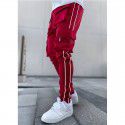 Spring and Autumn Work Wear Pants Men's Fashion Brand Elastic Multi Pocket Reflective Straight Sleeve Sports Fitness Casual Pants 