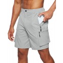 Men's Workwear Shorts Large New Zip Shorts Multi Pocket Mobile Men's Shorts 