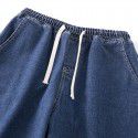 Men's Jeans Elastic Waist Straight Tube Loose Pants Autumn New Korean Fashion Versatile Casual Pants 