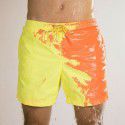 New Water Colored Swimming Pants Beach Pants Men's Personalized European and American Large Warm Colored Shorts 