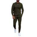 Men's fall new long-sleeved slimming trend casual fashion sports suit 