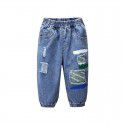 Boys' Spring Dress Jeans New Children's Spring and Autumn Season Blast Street Trousers Fashionable Baby Pants 