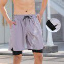 Sports Shorts Men's Cross-border New Printed Breathable Split Running Fitness Capris 