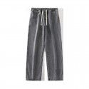 Men's Jeans Elastic Waist Straight Tube Loose Pants Autumn New Korean Fashion Versatile Casual Pants 