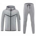 Autumn and Winter Men's Sports Imitation Cotton Sweater Set Basketball Football Fitness Leisure Team Jersey Playcoat Training Zipper Coat 