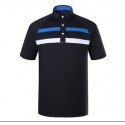 New Summer Panel Quick Dry Casual Stripe Breathable Outdoor Sportswear POLO Shirt Men's Short Sleeve Logo 