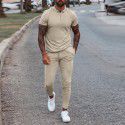 Men's fall new long-sleeved slimming trend casual fashion sports suit 