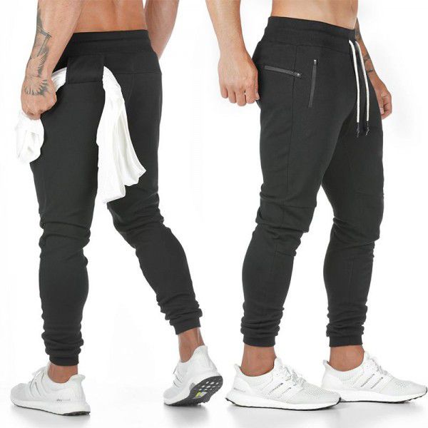 European and American summer new sports pants Men's casual trend of hanging towels on the back 