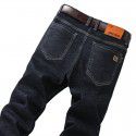 Men's Jeans Spring and Autumn Comfortable Elastic Versatile Light Business Little Dad Pants Show Young Men's Style 