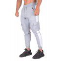 Men's casual sports pants European and American style color contrast pocket slimming gym sports pants men 