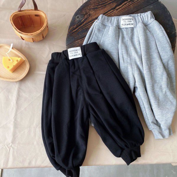 Children's protective pants Spring children's wear Boys' loose casual sports pants Protective pants Leggings Baby pants trend 