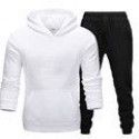 Autumn and winter men's sweater suit casual sports suit plush sweater suit men's hoodie 