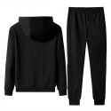 Autumn and Winter Three Bars New Sports Set Men's Cardigan Pants Two Piece Hoodie 