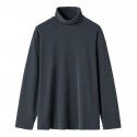 Autumn and Winter New Double Sided German Velvet Thermal Solid Underlay Men's T-Shirt High Neck Japanese Versatile Sweater Top 