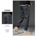 Youth Autumn and Winter New Fashion Simple Versatile Leggings Casual Men's Loose Crop Pants 