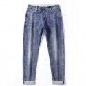 New Spring and Autumn Men's Jeans Fashion Fashion Brand Casual Stretch Small Straight Fit Fashion Jeans Men 