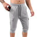 Muscle Fitness Sports Men's Capris Running Training Relaxed Medium Pants 