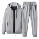 Spring and Autumn New Set Men's Sports Leisure Fashion Sweater Pants Cardigan Zipper Two Piece Set 