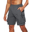 Men's Workwear Shorts Large New Zip Shorts Multi Pocket Mobile Men's Shorts 