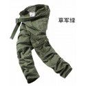 Menswear Mens Casual Solid Color Amazon Multi Pocket Washable Workwear Pants Outdoor Men's Pants 