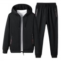 Spring and Autumn New Set Men's Sports Leisure Fashion Sweater Pants Cardigan Zipper Two Piece Set 