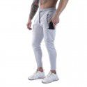 Men's sports pants stretch cotton casual small leg large zip pocket men's pants 