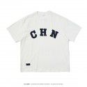 Summer New CHN Letter Embroidered Couples Short Sleeve T-shirt Men's Half Sleeve 