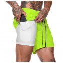 Men's wear men's fitness quick-drying pants men's sports shorts fitness running sports double pants 