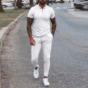 Men's fall new long-sleeved slimming trend casual fashion sports suit 