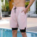 Sports Shorts Men's Cross-border New Printed Breathable Split Running Fitness Capris 