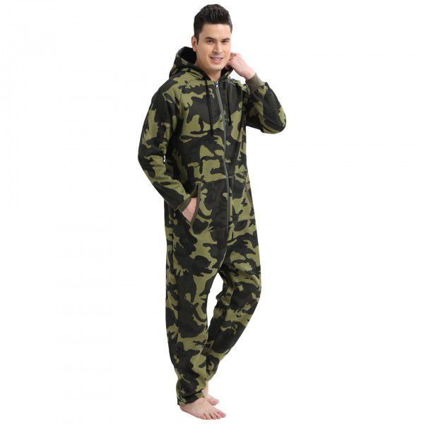 European and American men's camouflage sweater one-piece clothes, home clothes, sports clothes, casual clothes 