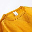 Heavy Weight Retro American Cotton Rough All Cotton Seamless Tube Woven American Roll Collar Long Sleeve T-shirt Men 