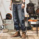 American Heavyweight Vintage Jeans Men's Loose Straight Fall New Amikaki Old Pants Men 