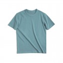 Solid color thick carbon matte T-shirt Men's cotton short sleeve loose fitting 