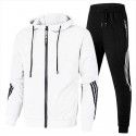 Spring and Autumn 2022 New Sports Men's Set Casual Sweater Pullover Fashion Zipper Set 