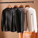 German velvet pullover sweater Autumn and Winter Fashion brand round neck long sleeve T-shirt Solid casual bottom shirt Warm top 