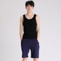 Sports casual pants Summer Korean comfortable men's solid color straight tube loose quarter pants 