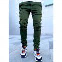 Spring and Autumn Work Wear Pants Men's Fashion Brand Elastic Multi Pocket Reflective Straight Sleeve Sports Fitness Casual Pants 