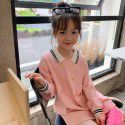 Autumn New Long Sleeve T-shirt for Girls Korean Foreign Style Polo Dress for Children Fashion Long T Dress 