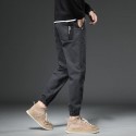 Youth Autumn and Winter New Fashion Simple Versatile Leggings Casual Men's Loose Crop Pants 