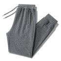 Cotton casual spot sanitary pants, large size, men's tie mouth, flat mouth, versatile pants, men 