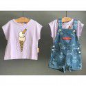 Classic series ice cream cone light purple sleeveless short T-shirt 